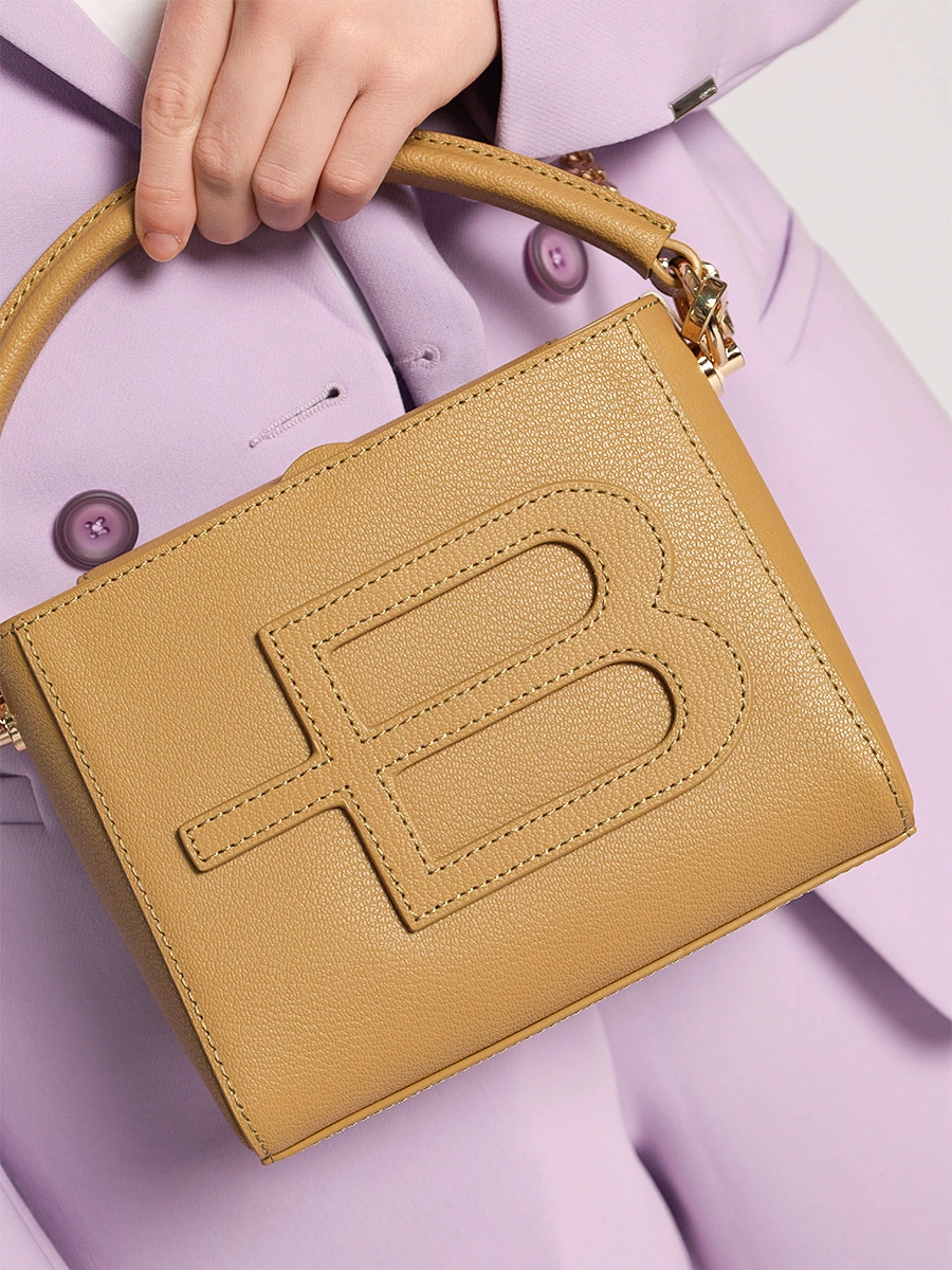 Сумка-мини горчичного цвета